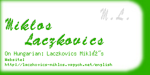 miklos laczkovics business card